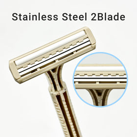 DincherBel twin-blade razor head for smooth contours.