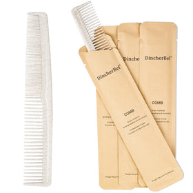 DincherBel wheat straw combs set for travel and hospitality.