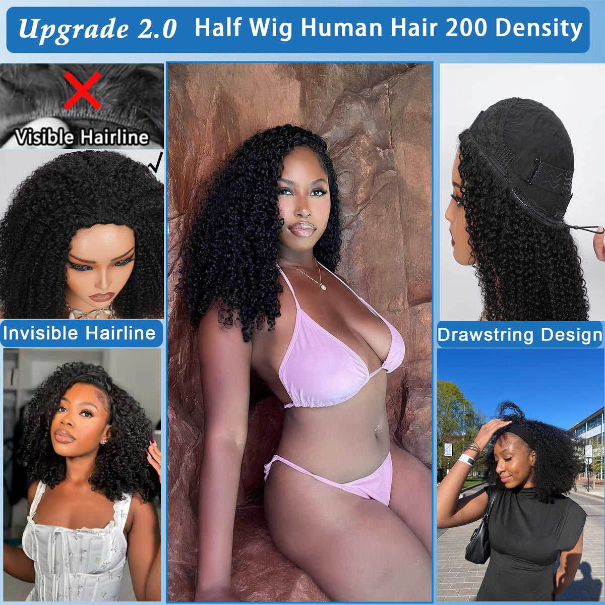 Ding Dian half wig breathable cap keeps the scalp cool all day