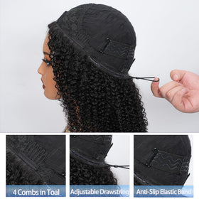 Ding Dian half wig with drawstring cap for a secure, adjustable fit