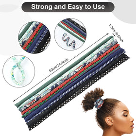 Dingion dreadlock tie with leaf pattern offers versatile styling options.