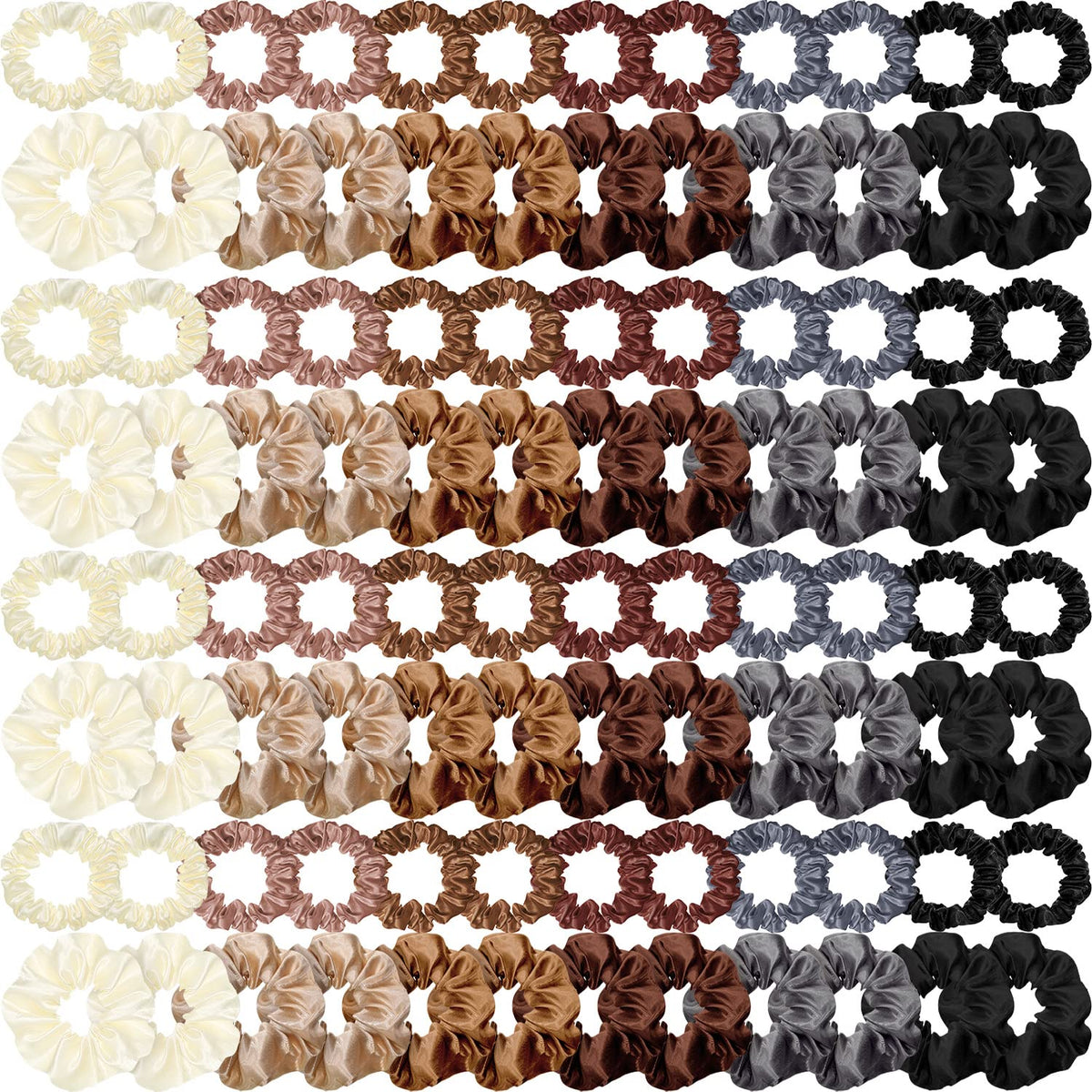 Dingion satin scrunchies colorful pack for daily wear with gentle secure hold