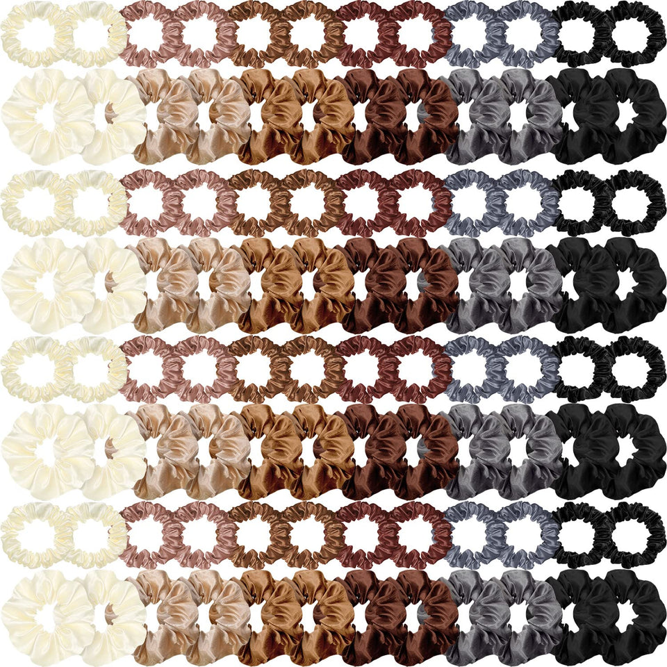 Dingion satin scrunchies colorful pack for daily wear with gentle secure hold