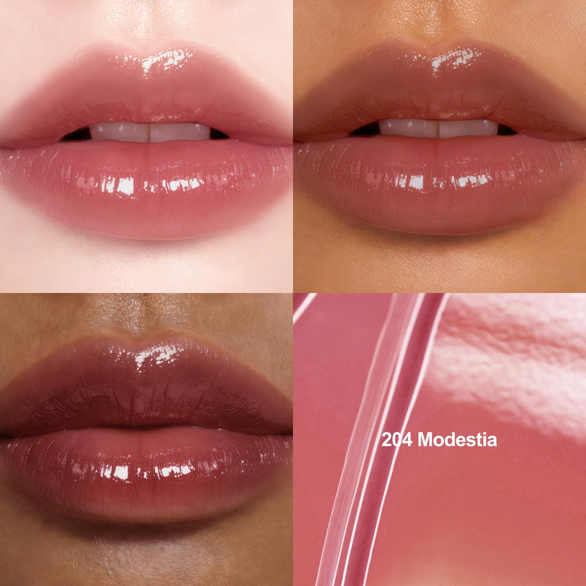 DINTO Blur-Glowy Lip Tint angled brush close-up for precise, mess-free application.