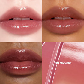 DINTO Blur-Glowy Lip Tint angled brush close-up for precise, mess-free application.