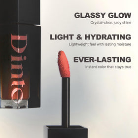 DINTO Blur-Glowy Lip Tint offers lightweight texture for breathable wear.