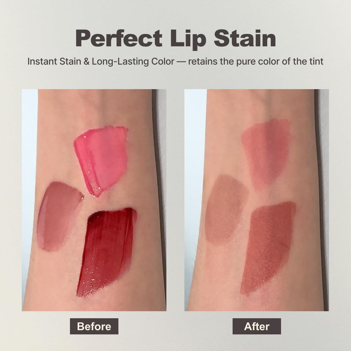 DINTO Blur-Glowy Lip Tint glossy, non-sticky wear.
