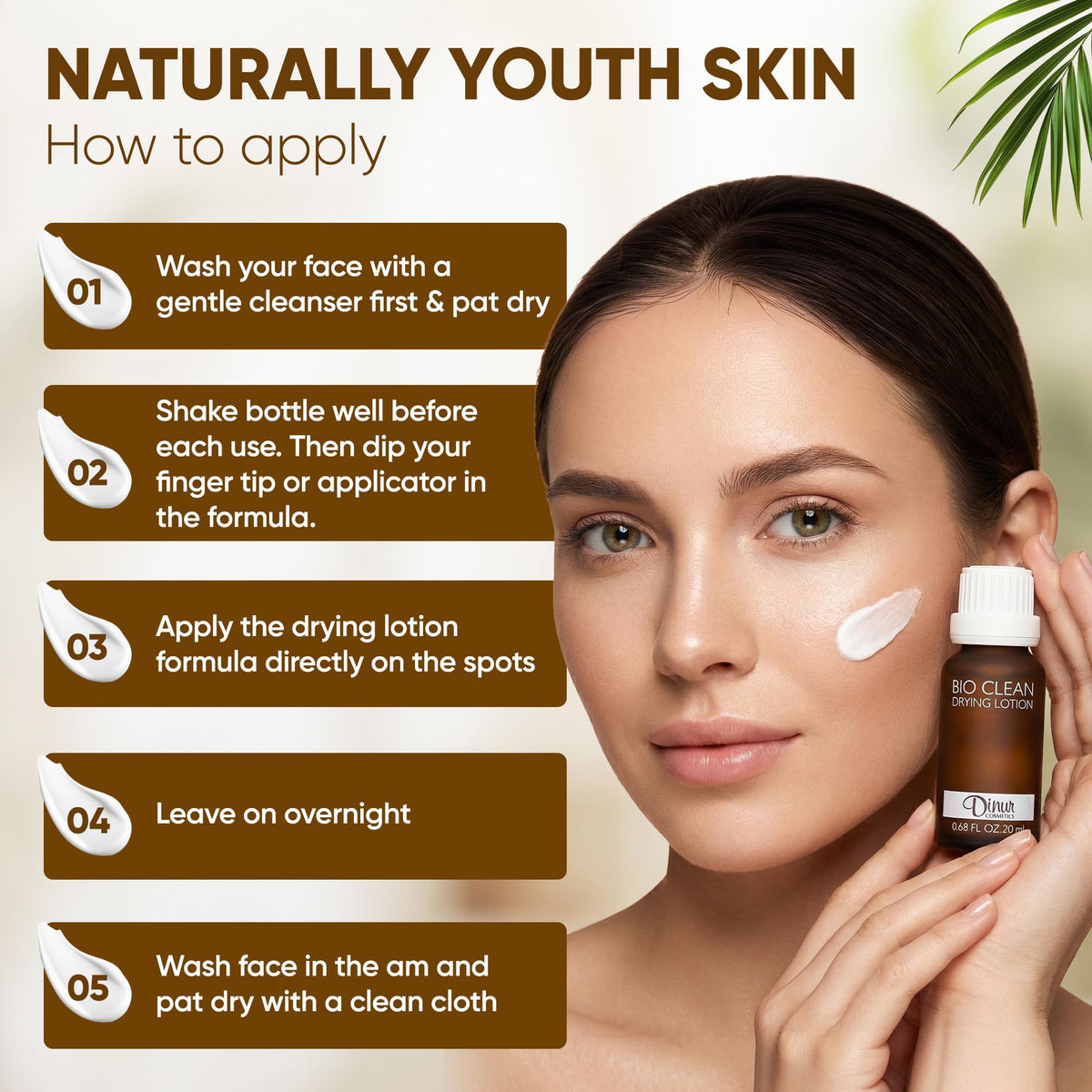 Dinur Cosmetics Bio Clean Drying Lotion blemish spot application
