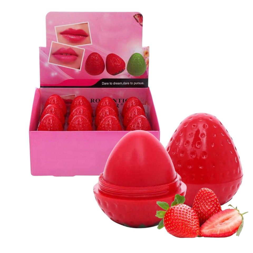 Dioche strawberry shape lip balm delivers cute design and lasting moisture for everyday lips.