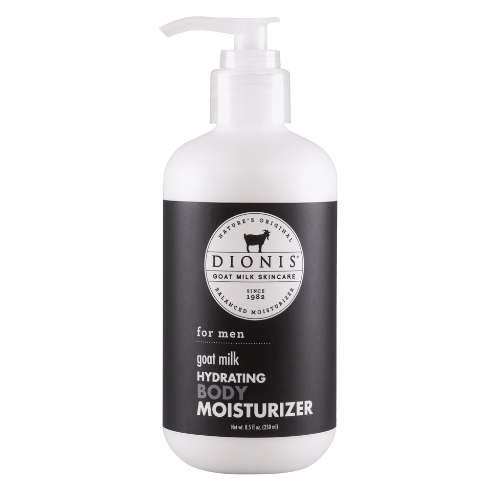Dionis Goat Milk Body Lotion for Men in fresh bottle delivers smooth, non-greasy skin.