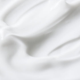 Swatch demonstrates creamy yet absorbent formula ideal for rough skin on hands.