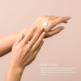 Unscented option of Dionis Goat Milk Busy Hands Cream for sensitive skin.
