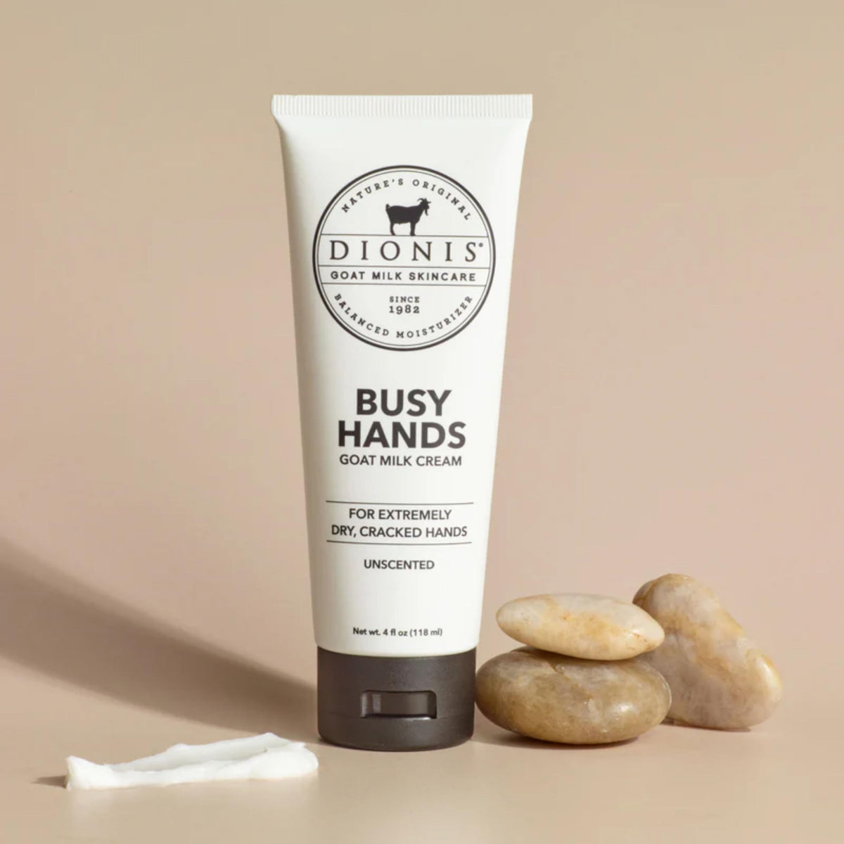 USA-sourced goat milk influence on the Dionis Busy Hands Cream's formulation.