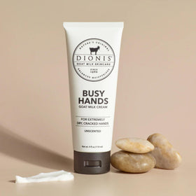 USA-sourced goat milk influence on the Dionis Busy Hands Cream's formulation.