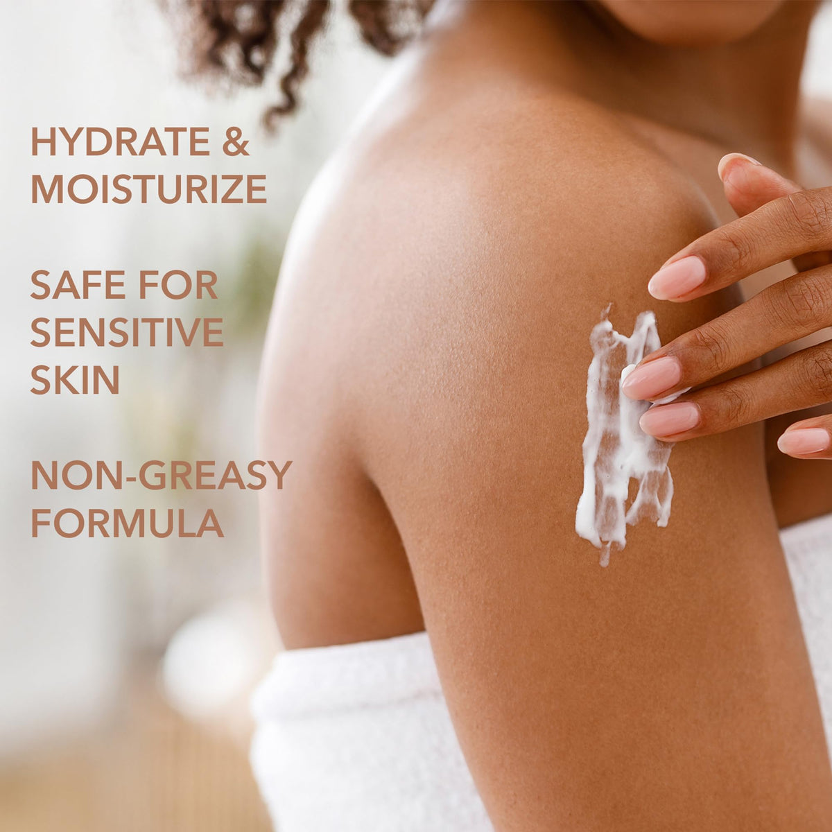 Dionis lotion texture close-up reveals rich, soothing formula for dry skin