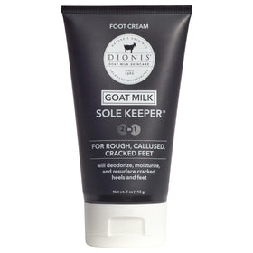 Dionis Goat Milk Sole Keeper Foot Cream bottle ready for hydration.