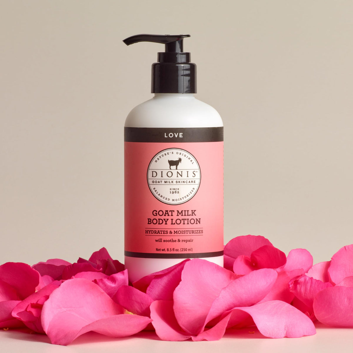 Dionis Lotion Love creamy texture close-up highlighting smooth application