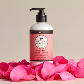 Dionis Lotion Love creamy texture close-up highlighting smooth application