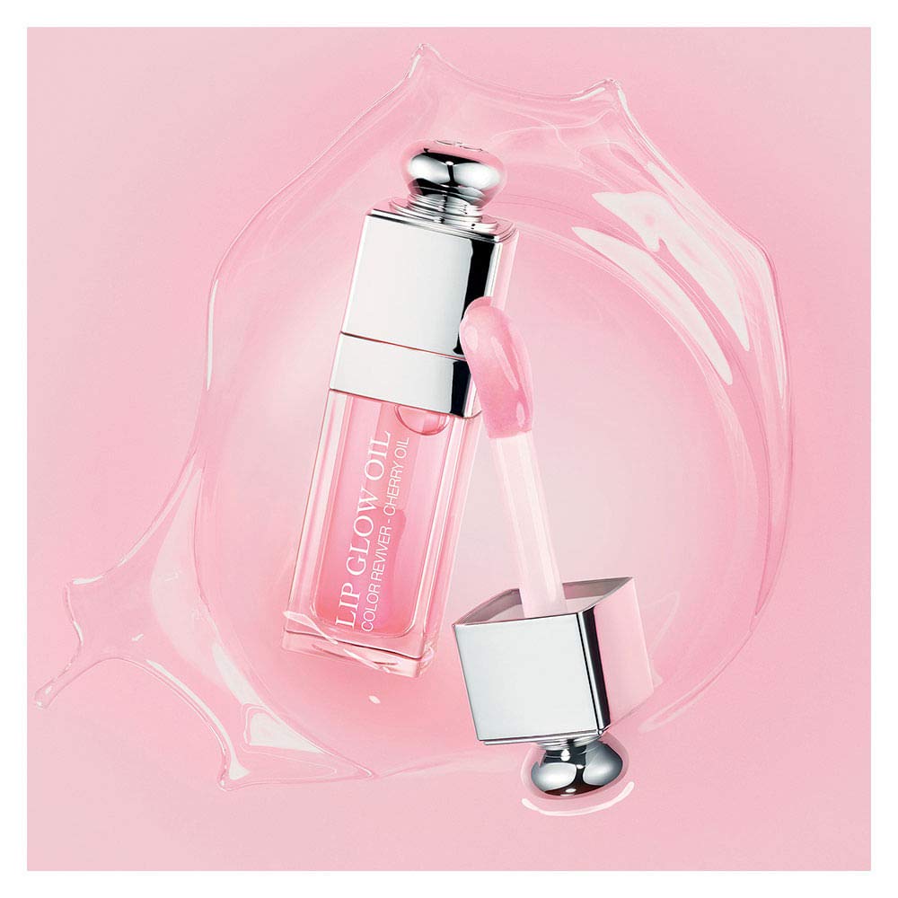 Dior Addict Lip Glow Oil 012 Rosewood highlights cherry oil and care benefits