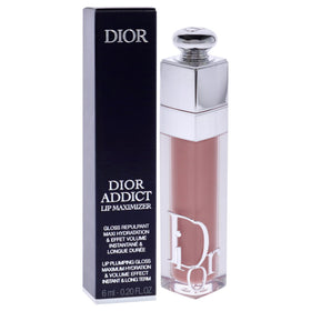 Dior Addict Lip Maximizer swiped on beige lips for a plump finish