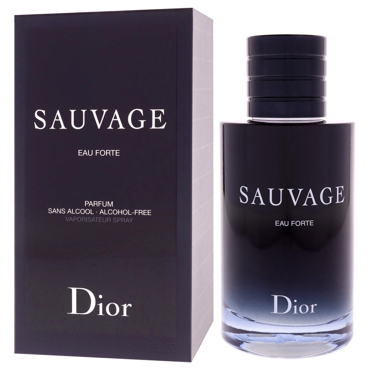 Dior Christian Sauvage Eau Forte Parfum display on a vanity
