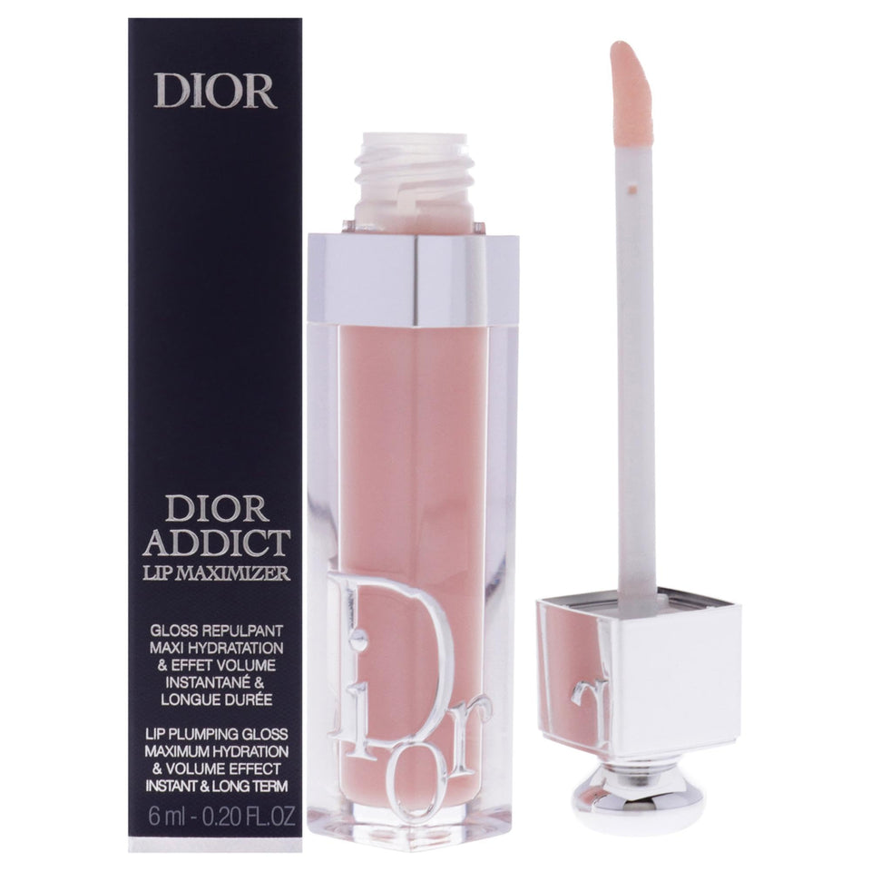 Dior Addict Lip Maximizer 001 Pink bottle showing hydrating shine.
