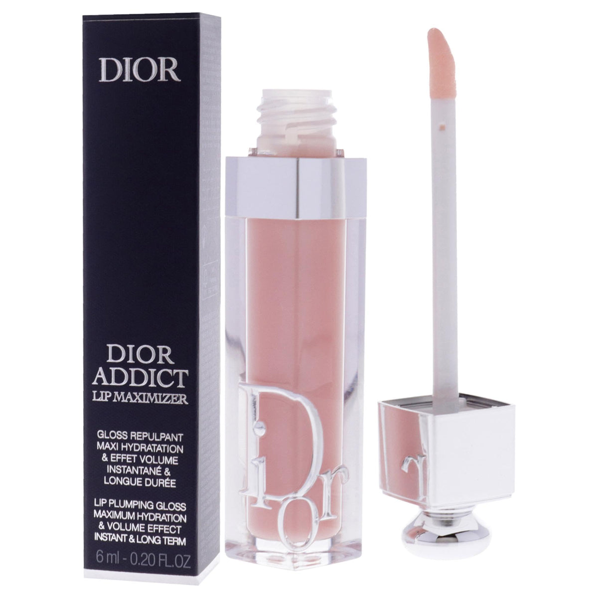 Dior Addict Lip Maximizer 001 Pink cap detail hints at premium finish.