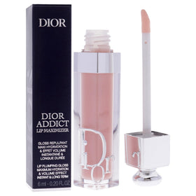 Dior Addict Lip Maximizer 001 Pink wand demonstrates precise application.