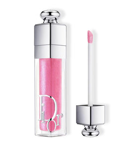 Dior Addict Lip Maximizer gloss in holographic lavender adds mirror shine and instant hydration.