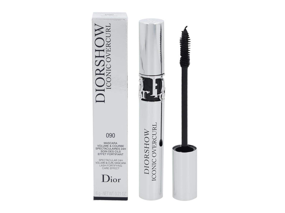 Dior Diorshow Iconic Overcurl bottle highlights long-lasting curl and volume.