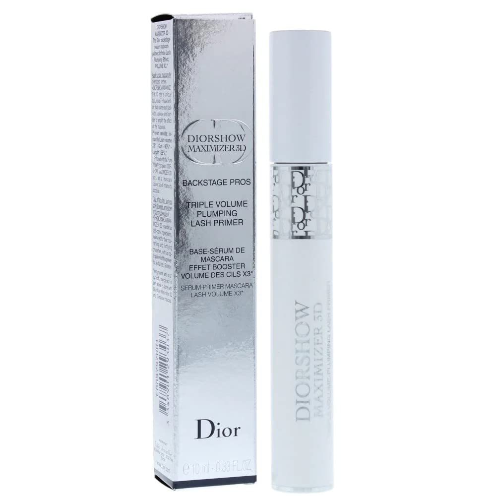 Dior Diorshow Maximizer 3D Lash Primer-Serum texture release demonstrating lightweight film and conditioning oils.
