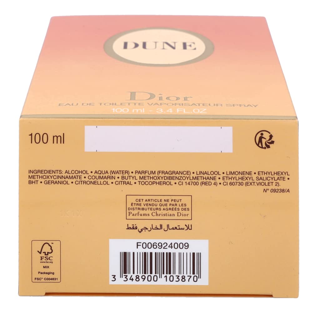 Dior Dune EDT on shelf display inviting day-to-night versatility.