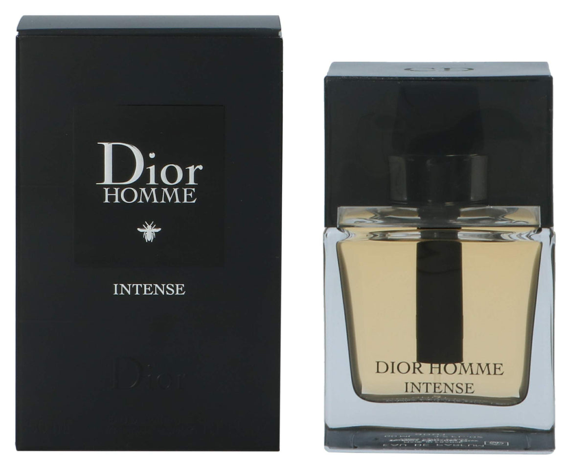 Dior Homme Intense packaging in a luxurious wooden box suggesting gifting appeal.