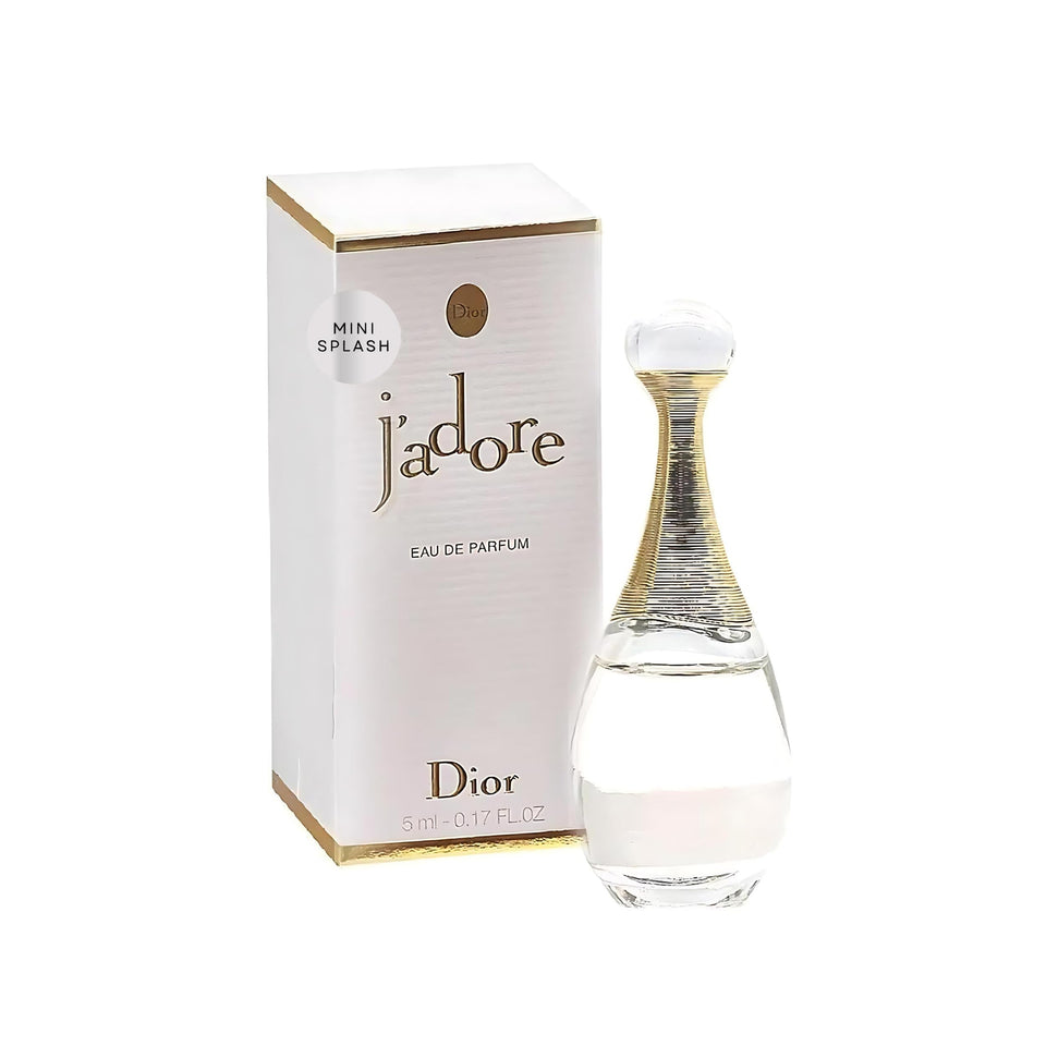 Dior J'adore mini splash cap close-up, hints luxury for on-the-go refinement