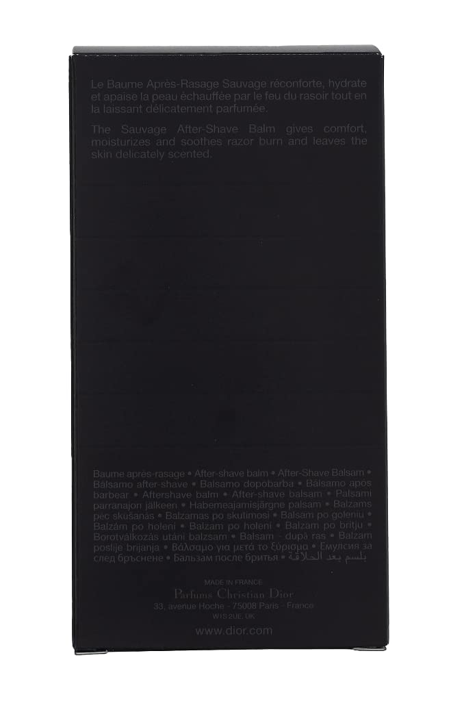 Dior Sauvage balm applied on skin demonstrates quick absorption and comfort