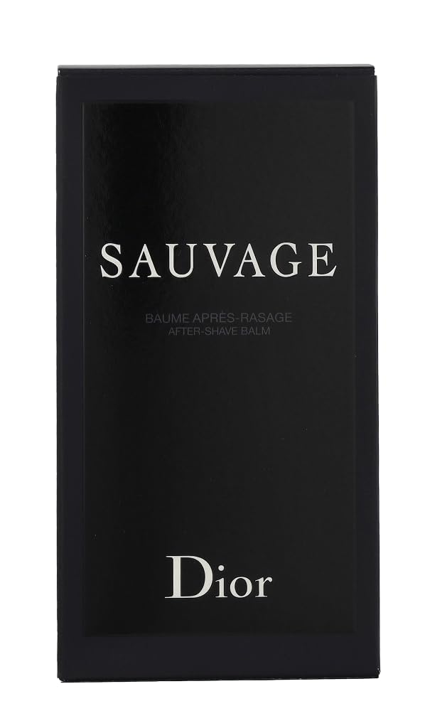 Dior Sauvage After Shave Balm packaging emphasizes compact 100 ml bottle for travel