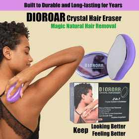 DIOROAR Crystal Hair Eraser held in hand for compact travel usability