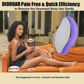 DIOROAR Crystal Hair Eraser travel-ready setup with passport