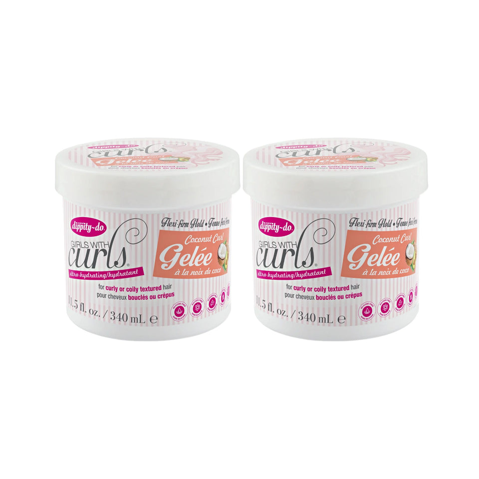 Dippity Do Girls With Curls Coconut Curl Gelee bottle showing lightweight hydration for curls