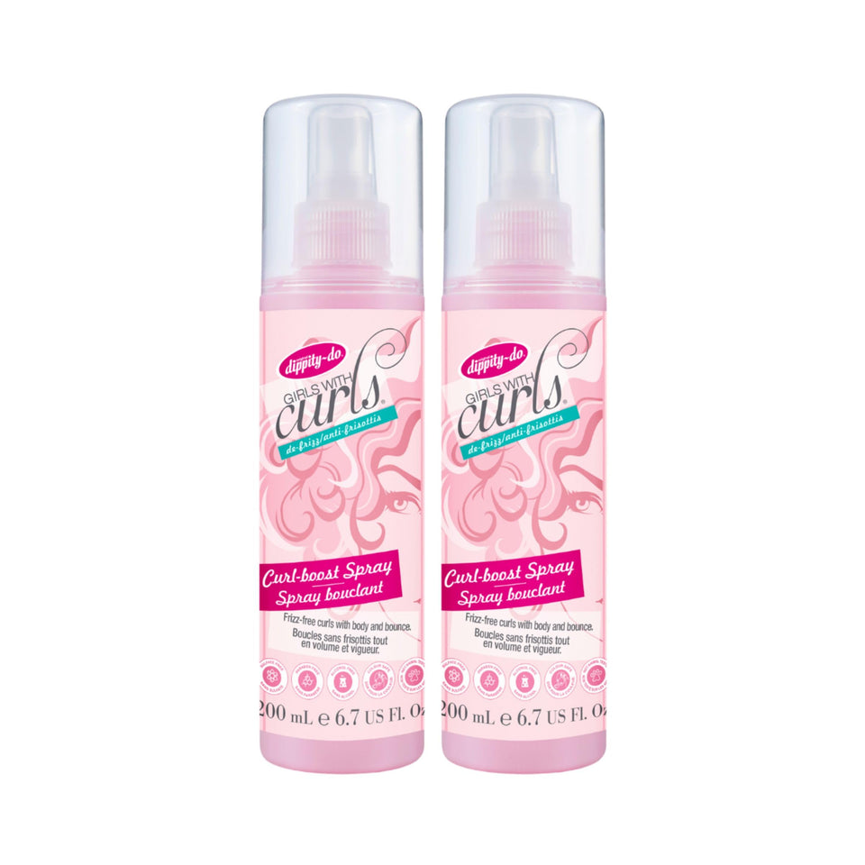 Dippity Do Girls With Curls Curl Boost Spray bottle refreshes curls.
