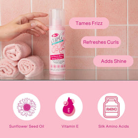 Dippity Do Curl Boost Spray mist nozzle adds light lift.