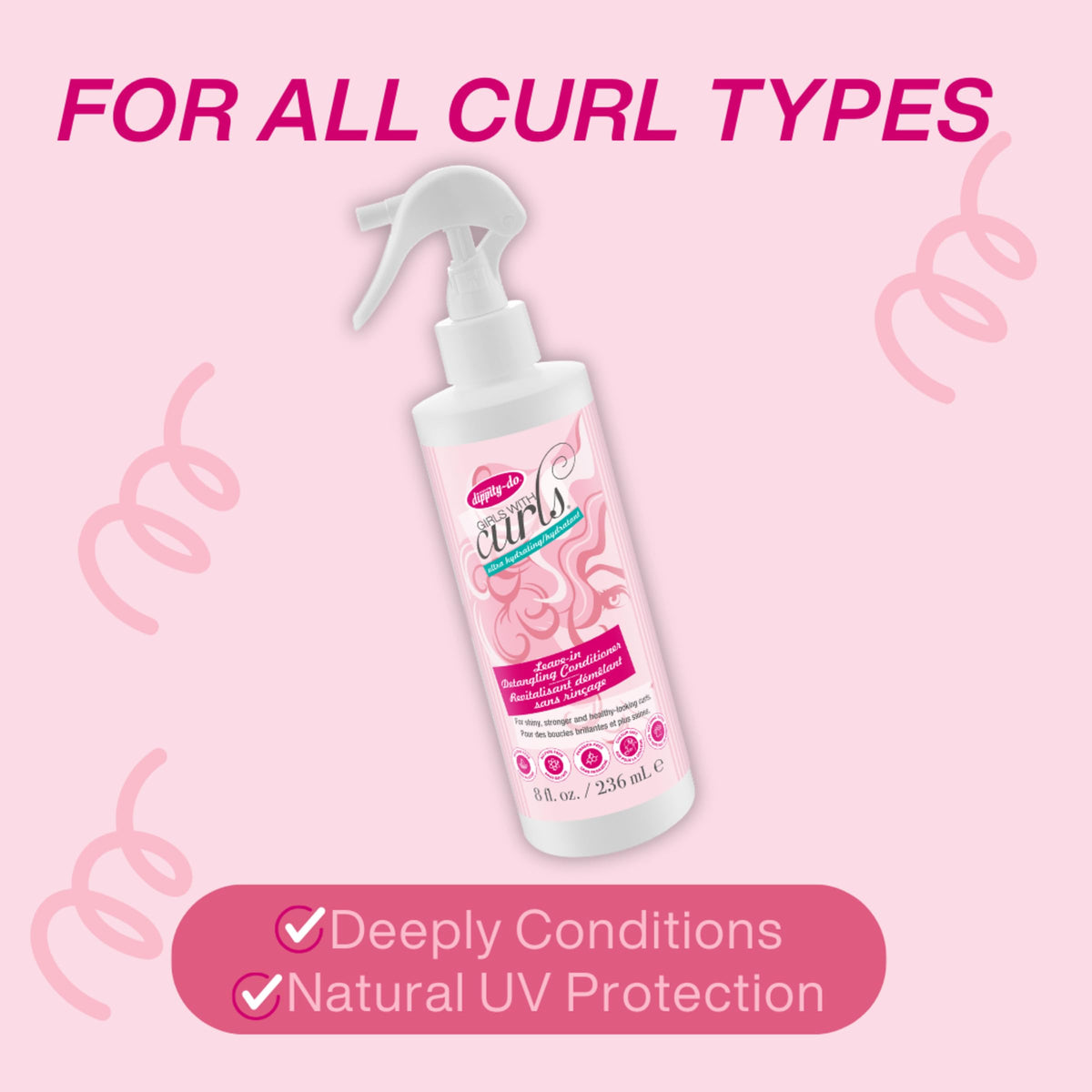 Dippity Do Girls With Curls curl-definition gloss on shiny, bouncy curls.