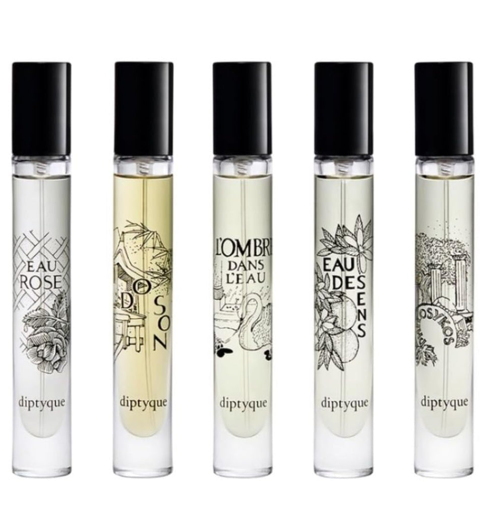 Diptyque Eau de Toilette travel spray set offers portable, long-lasting fragrance on the go