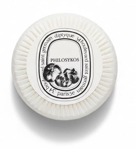 Philosykos pleat-wrap presentation with signature Diptyque sticker elevates amenities
