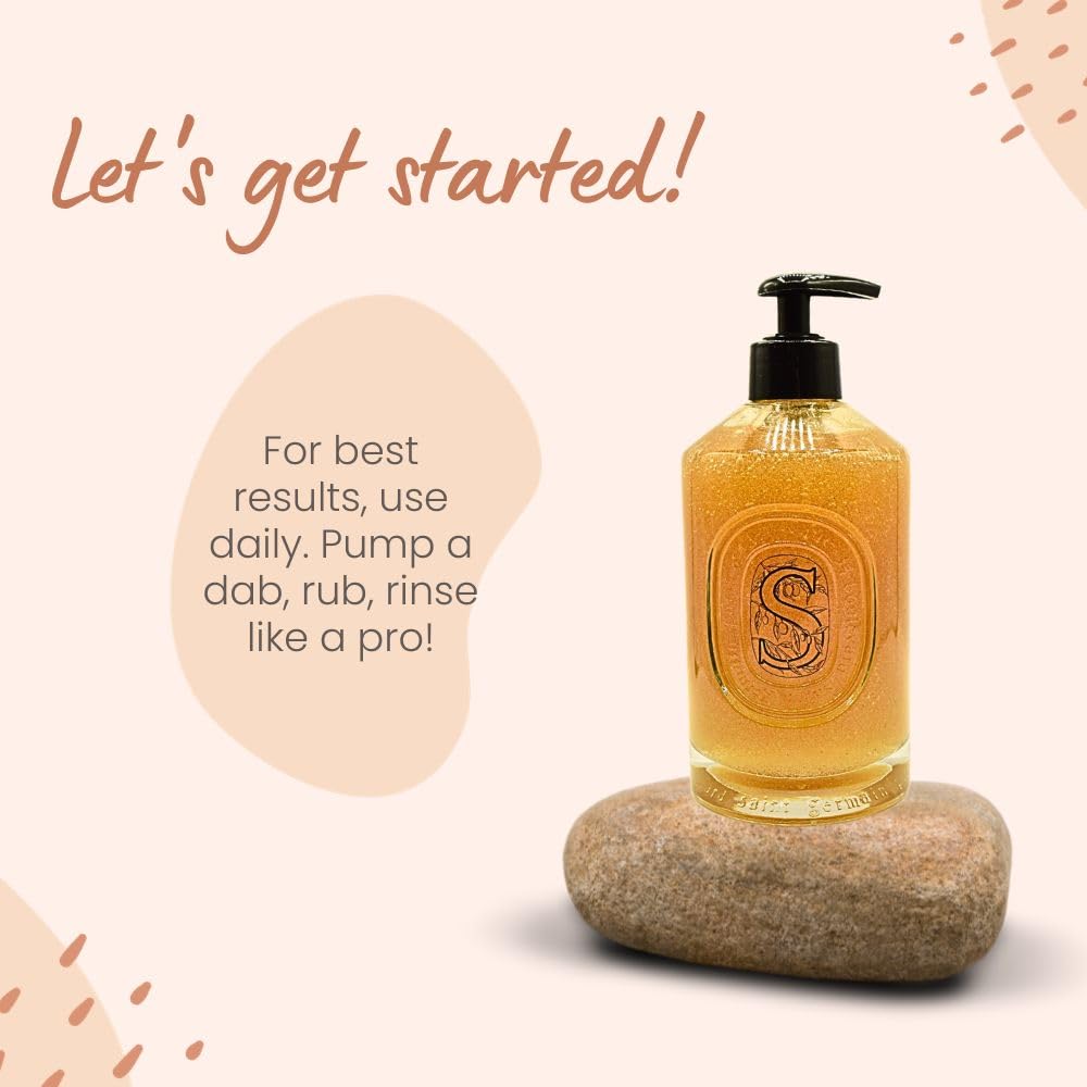 Diptyque bottle design adds elegance to bathroom décor.