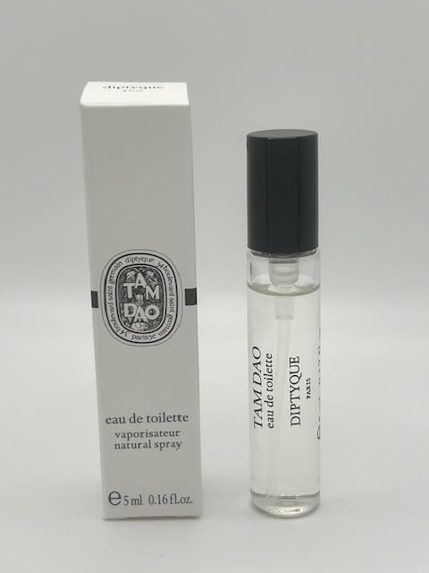 Diptyque Tam Dao mini 5ml bottle, unisex sandalwood fragrance perfect for travel