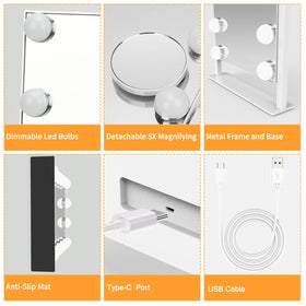 Dirket vanity mirror offering three color modes for different lighting needs