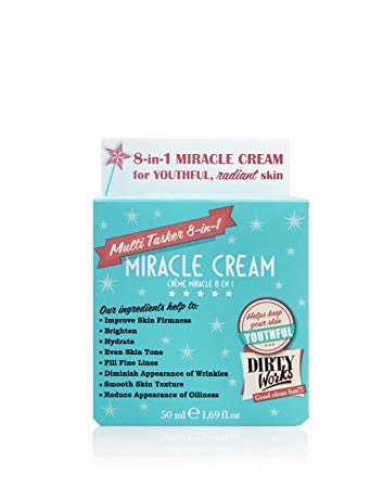 Dirty Works 8-in-1 cream applied to the face for smoothing and comfort.