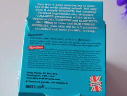 Dirty Works packaging label highlights 50 ml formula and multitask benefits.
