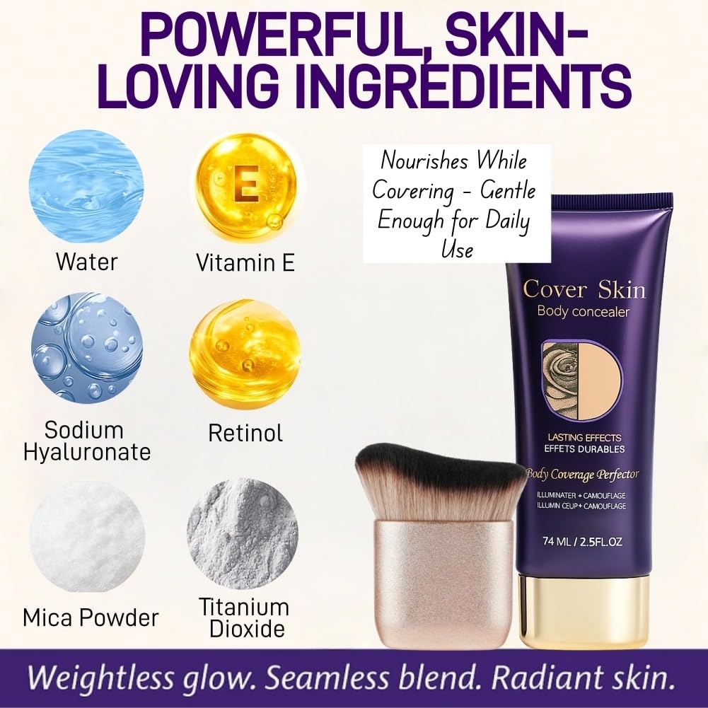 Diryi Blend & Blur brush for precise, streak-free body makeup application.